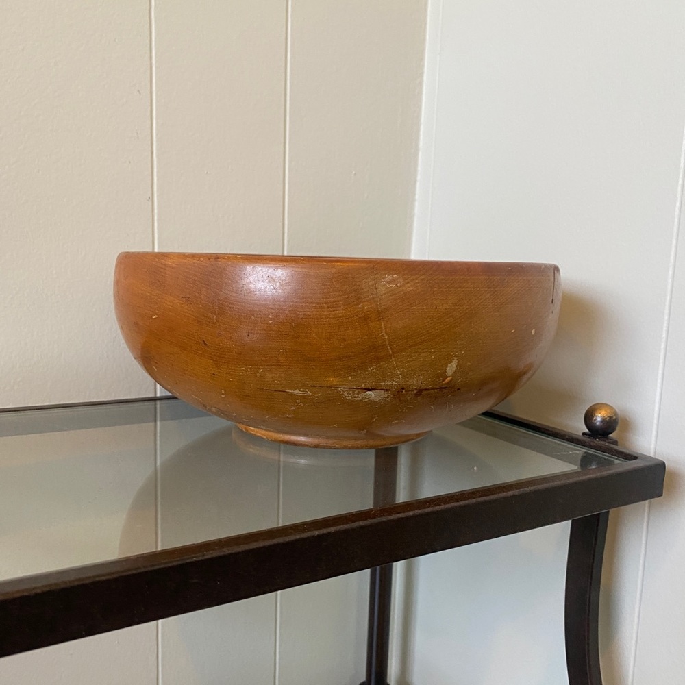 Vintage Handmade Wood Bowl - Picture 2 of 7